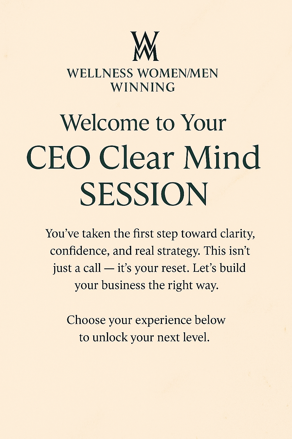 CEO Clear Mind Session Zoom Call
